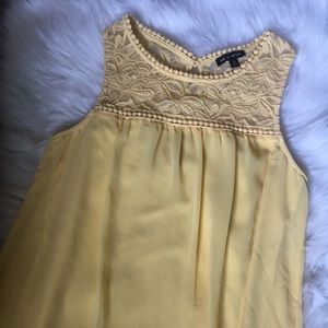 Yellow lace dress